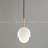Серия подвесных светильников с разнотипными фигурными плафонами округлой формы из белого мрамора MIEL B фото 2