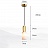 Серия подвесных светильников с плафонами различных геометрических форм из натурального белого мрамора C золотой фото 14