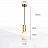 Серия подвесных светильников с плафонами различных геометрических форм из натурального белого мрамора C золотой фото 15