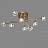 Серия люстр с кристальными плафонами на вертикальных стойках RH CH 4 лампы латунь фото 10