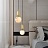 Серия подвесных светильников с плафонами различных геометрических форм из натурального белого мрамора A2 золотой фото 29
