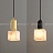 Серия подвесных светильников с плафонами различных геометрических форм из натурального белого мрамора C золотой фото 19