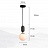 Серия подвесных светильников с плафонами различных геометрических форм из натурального белого мрамора A черный фото 7