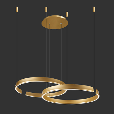 Кольцевые люстры и светильники VEIKKO COMBO Три кольца. Цвет Хром. 45 + 65 + 85 см  фото 18