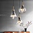 Серия подвесных светильников с прозрачными шарообразными плафонами в разновидных стеклянных абажурах VAPPE C фото 5