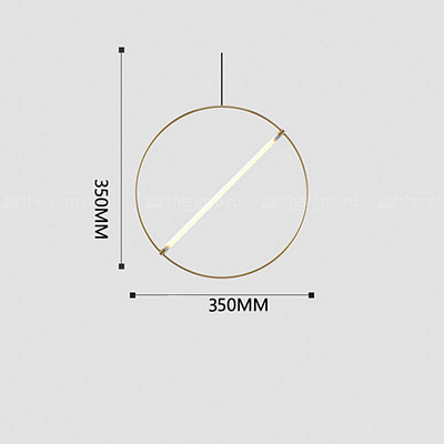 Подвесной светильник в виде светодиодного элемента в кольцевом каркасе RESIST LED B фото 5