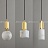Серия подвесных светильников с плафонами различных геометрических форм из натурального белого мрамора C золотой фото 21