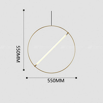 Подвесной светильник в виде светодиодного элемента в кольцевом каркасе RESIST LED B фото 6