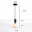 Серия подвесных светильников с плафонами различных геометрических форм из натурального белого мрамора A черный фото 5