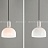 Серия подвесных светильников с разнотипными фигурными плафонами округлой формы из белого мрамора MIEL B фото 9