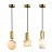 Серия подвесных светильников с плафонами различных геометрических форм из натурального белого мрамора C золотой фото 23