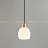 Серия подвесных светильников с разнотипными фигурными плафонами округлой формы из белого мрамора MIEL B фото 3