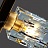 Реечный светильник с кристальными плафонами кубической формы MICHAL LONG 8 ламп золото фото 24